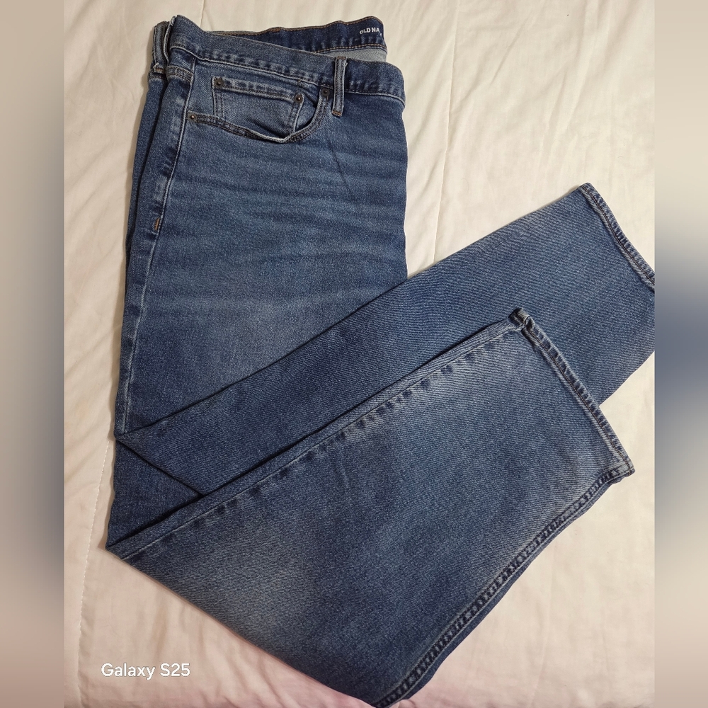Old Navy Men's Denim ATHLETIC TAPER Built-In Flex Jeans - Blue 42X30